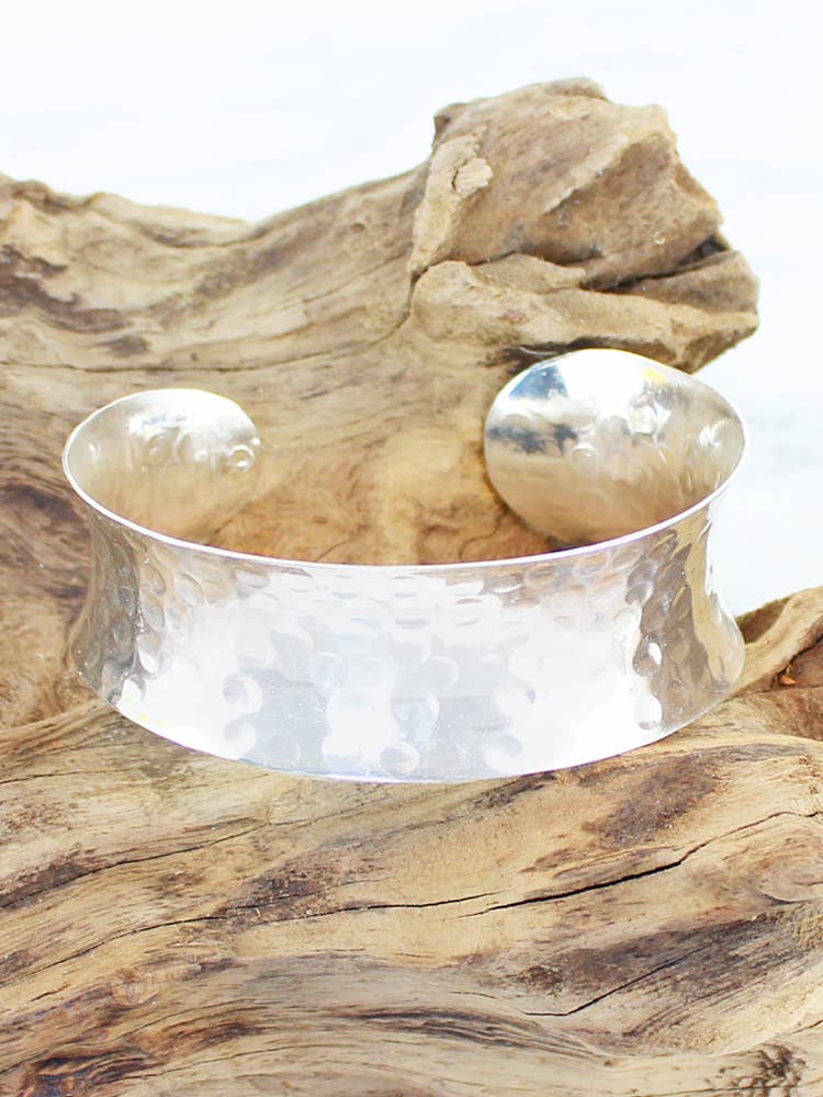 Solid Beaten Metal Cuff