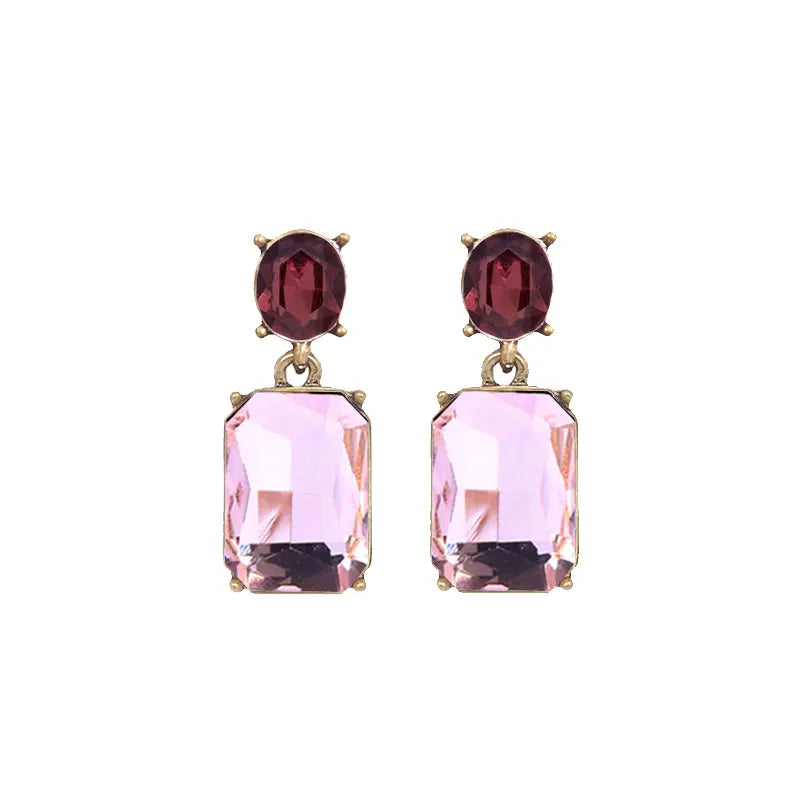 Best Selling Oval Twin Gem Earrings