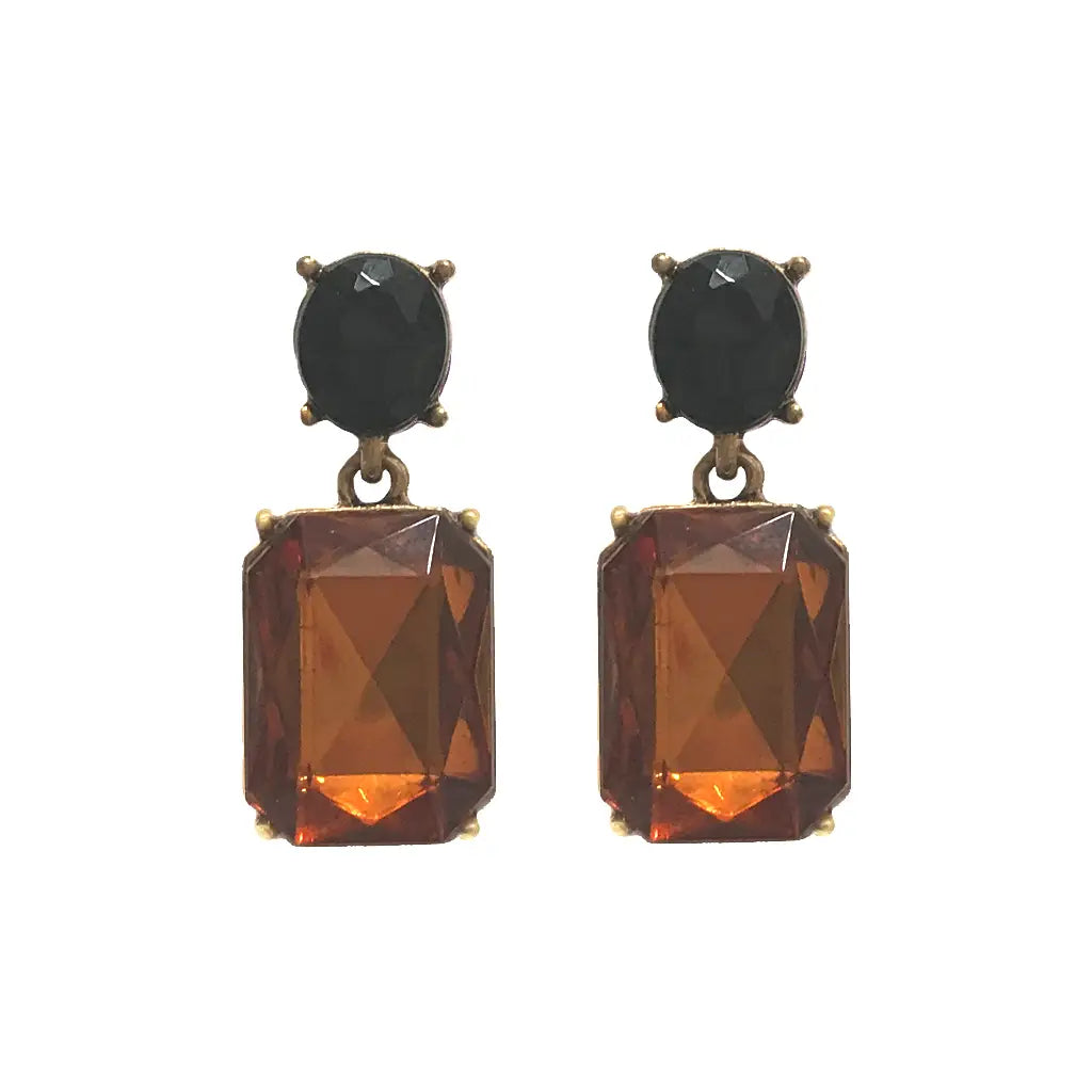 Best Selling Oval Twin Gem Earrings