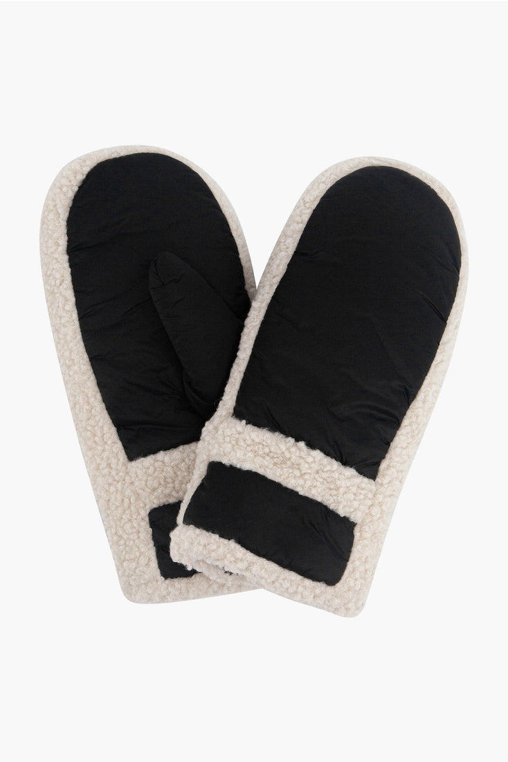 Orla Fleece Lined Borg &amp; Nylon Mittens