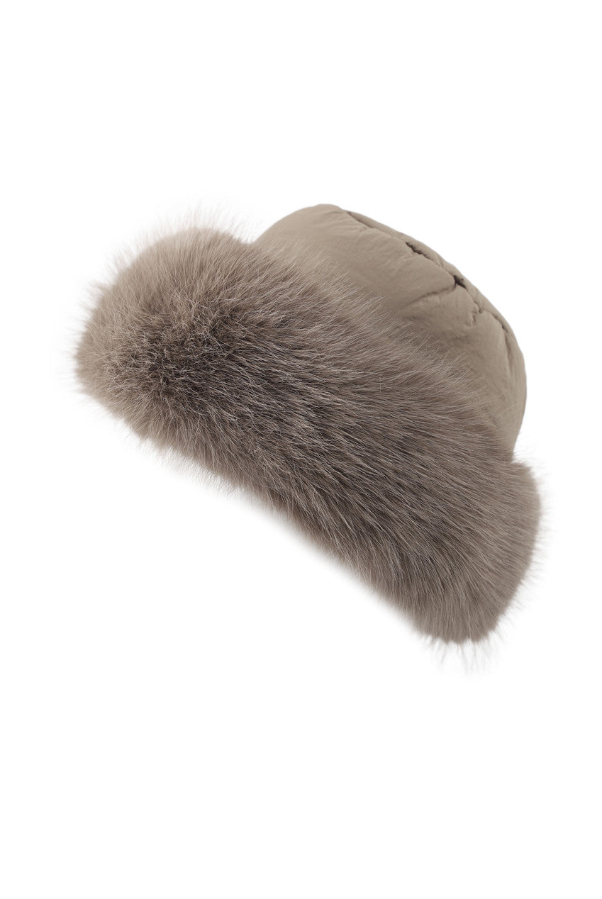 Nyx Nylon Faux Fur Trim Hat