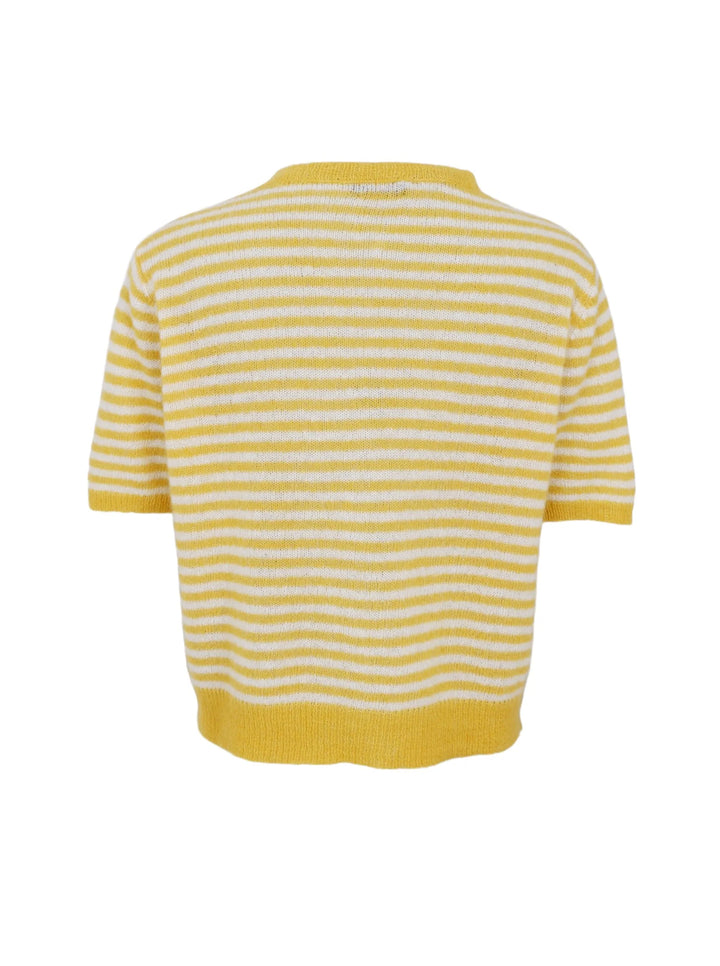 Dell striped Short Sleeved Cardigan