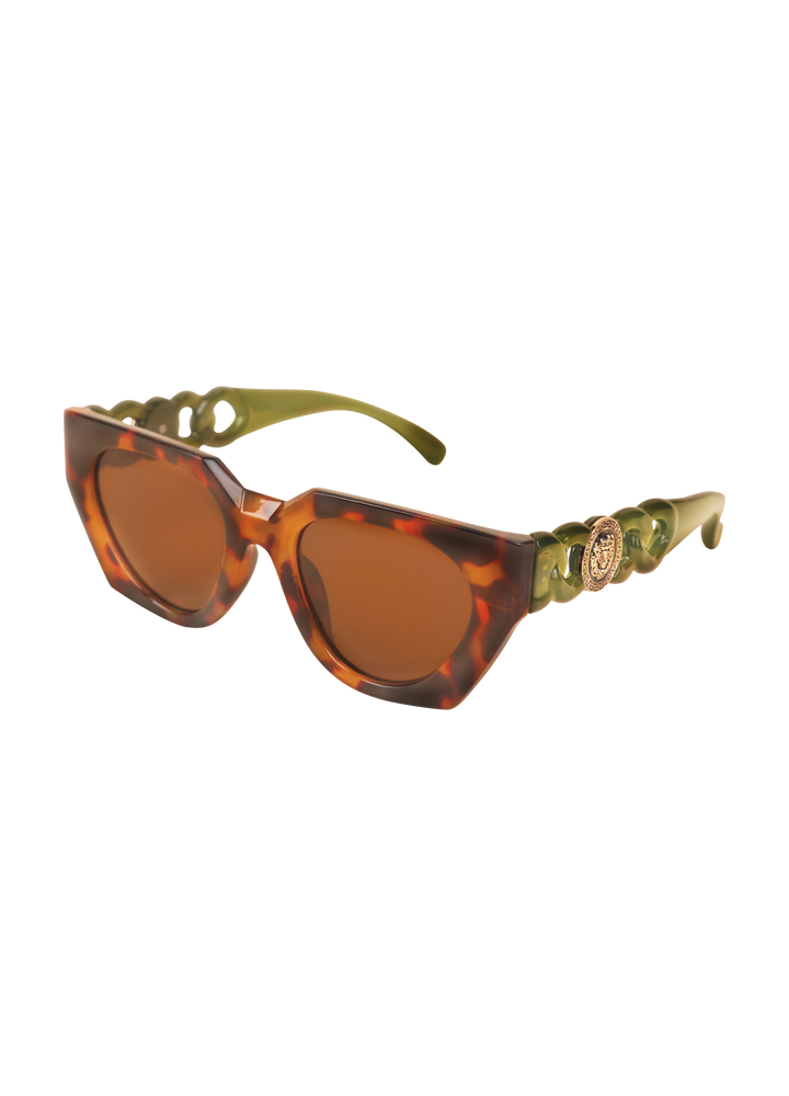 Luxe Zelia Sunglasses - Tortoiseshell/Olive