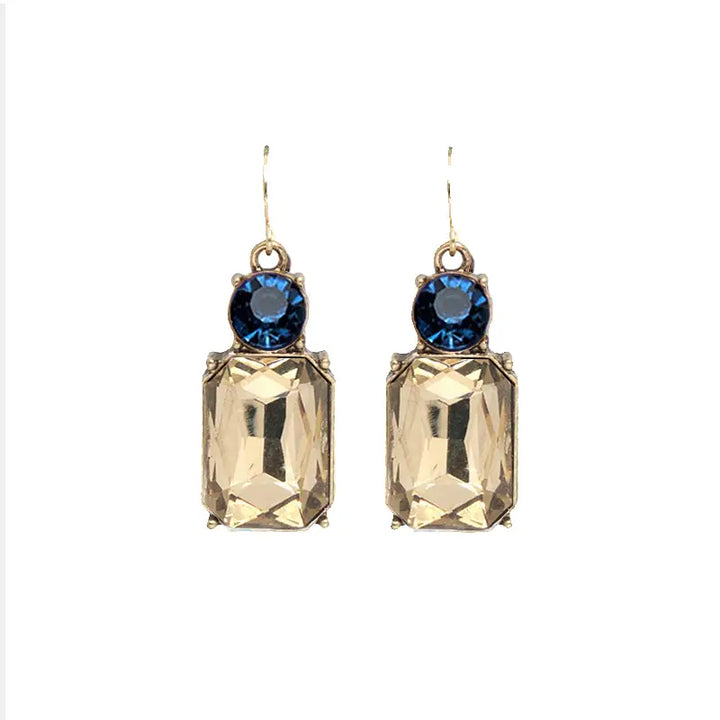 Twin Gem Drop Earrings