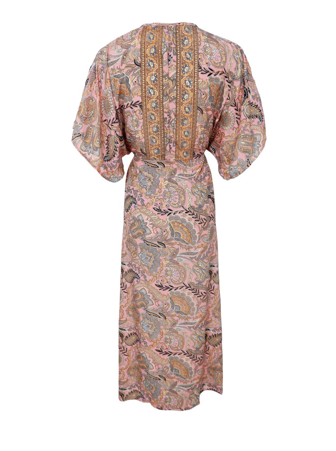 Luna long V-neck dress in Imperial Rose Pink