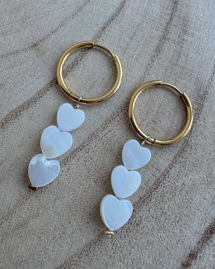Amora Shell Heart Earrings