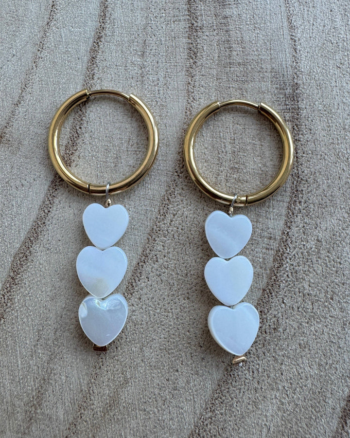 Amora Shell Heart Earrings