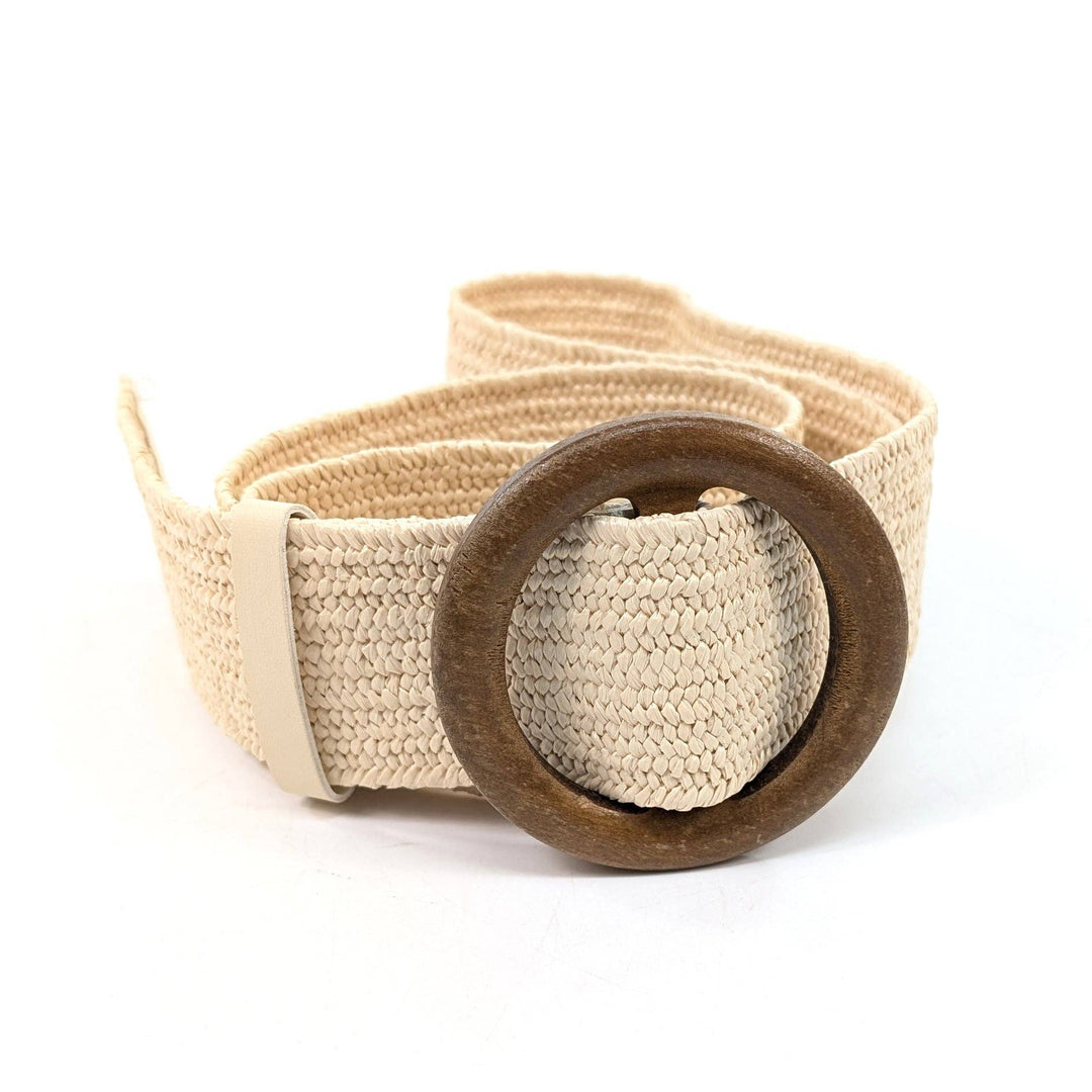Eco Friendly Summer Paper Belt in Cream