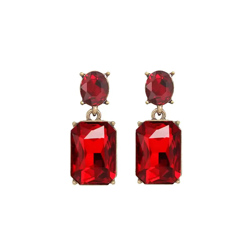 Best Selling Oval Twin Gem Earrings