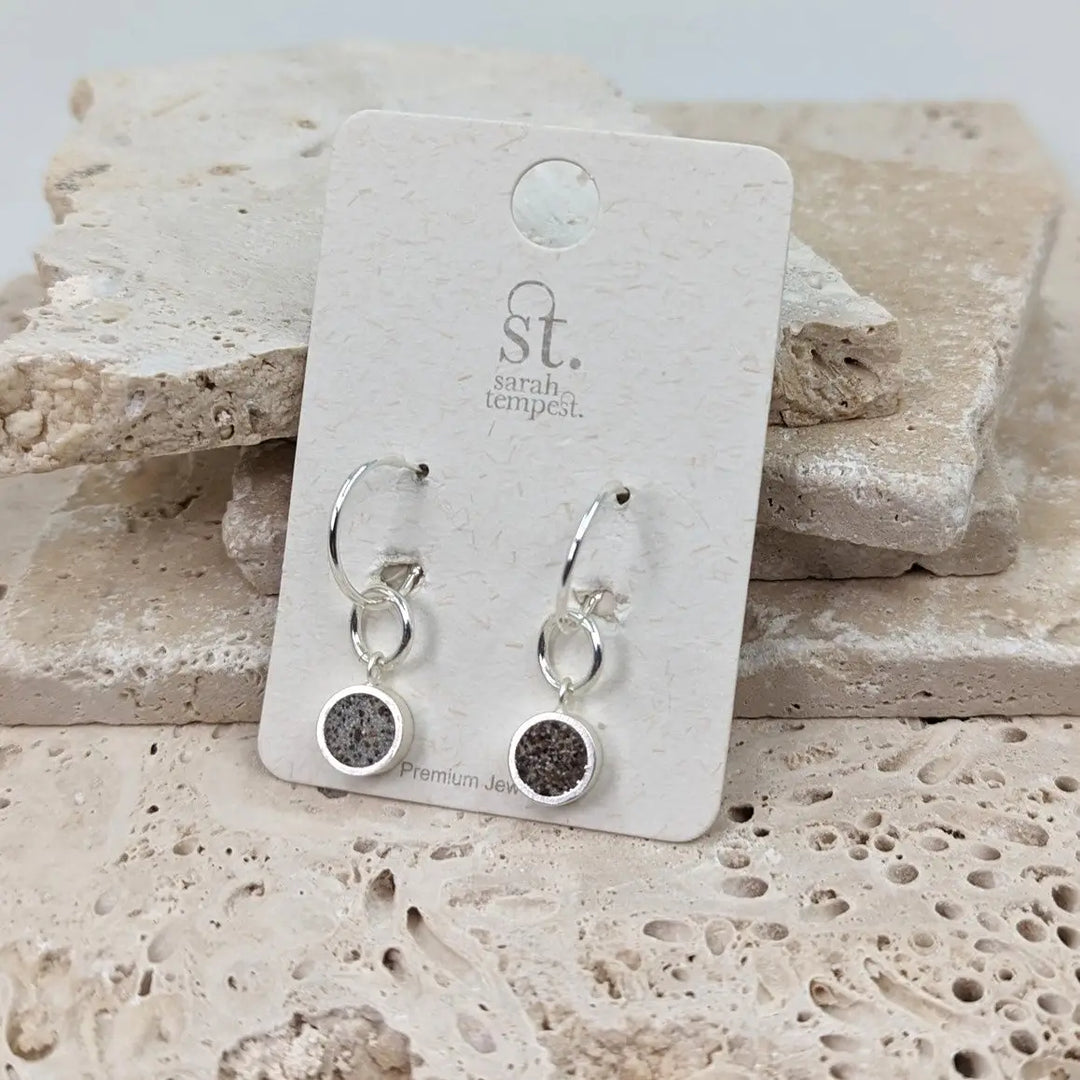Resin Circle Drop Earrings