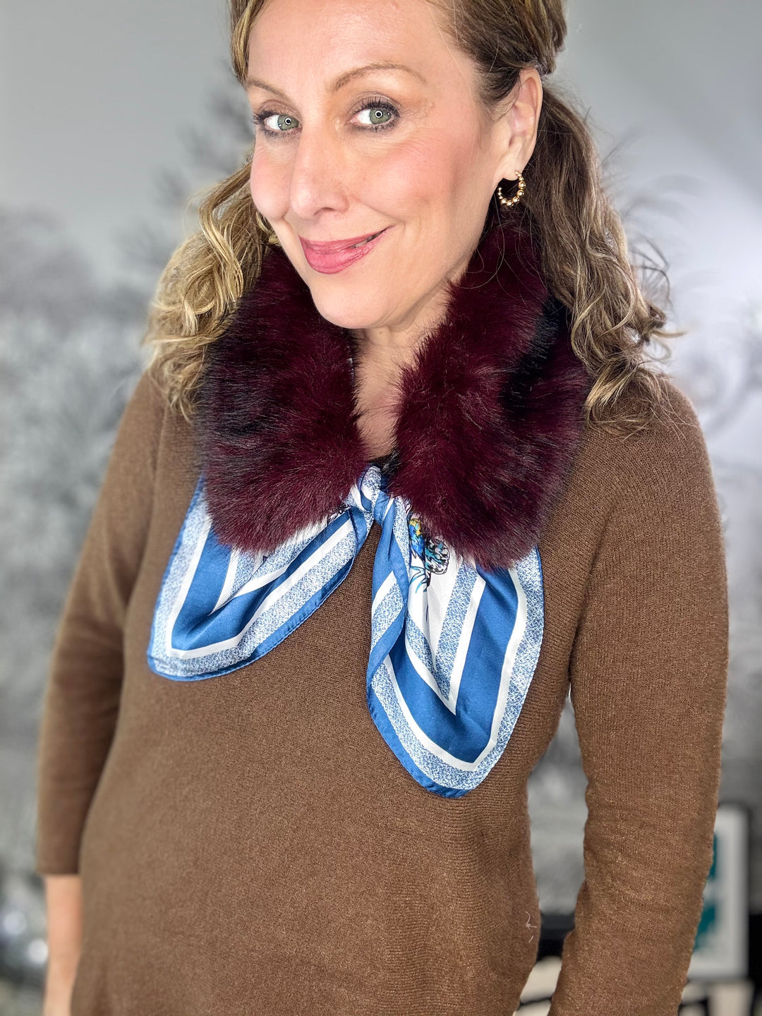 Ozara Faux Fur Collar &amp; Scarf