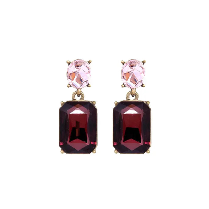 Best Selling Oval Twin Gem Earrings