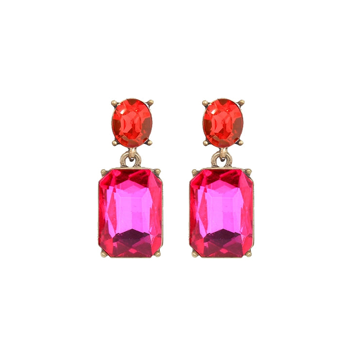 Best Selling Oval Twin Gem Earrings
