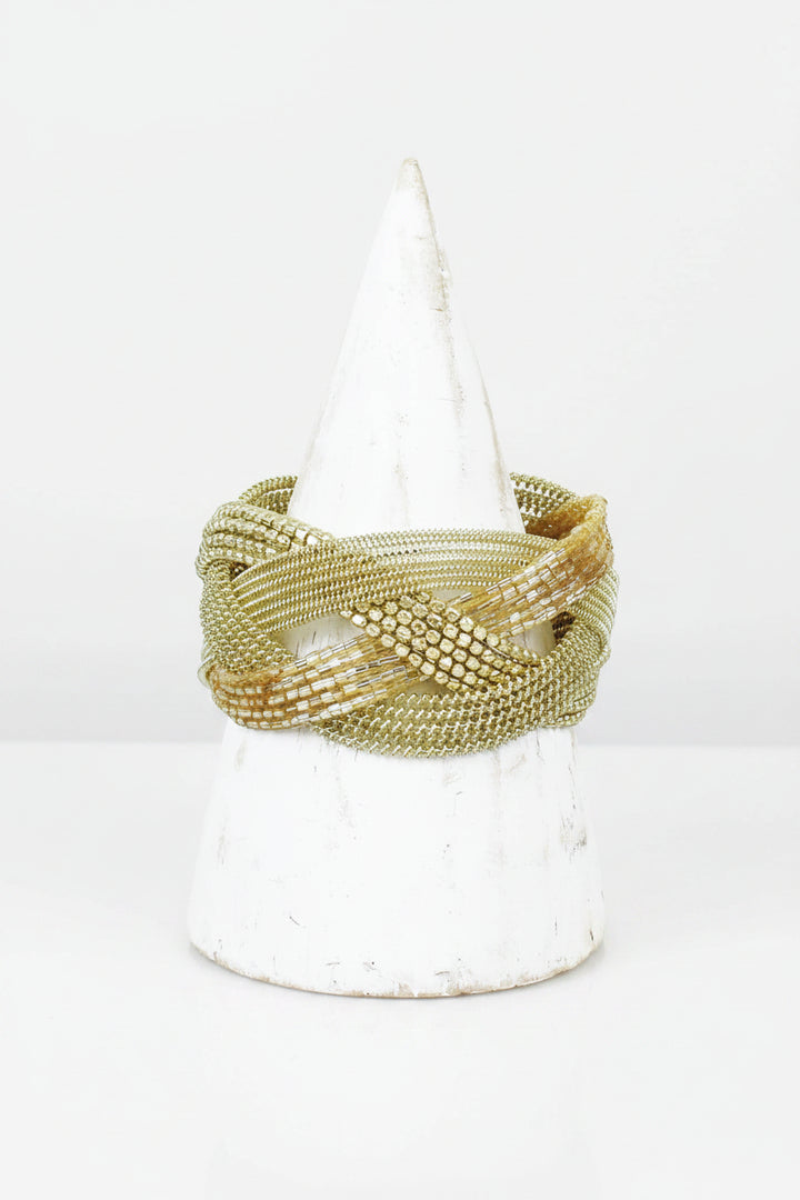 PLAITED BEAD CUFF