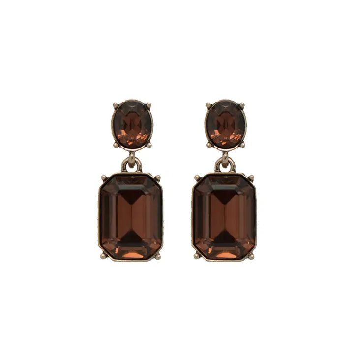 Best Selling Oval Twin Gem Earrings