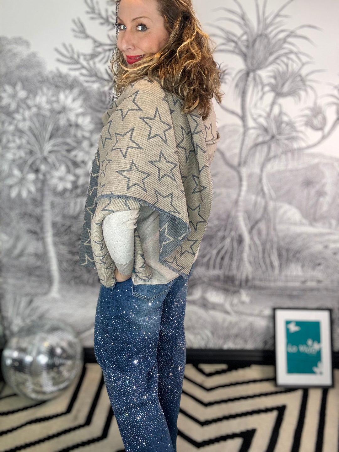 Tushar Star Plisse Winter Scarf