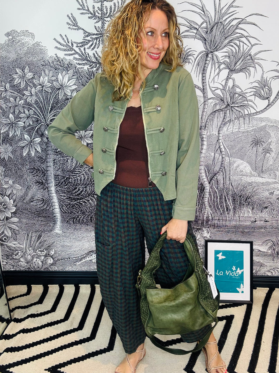 Maeve Military Zip Up Jacket