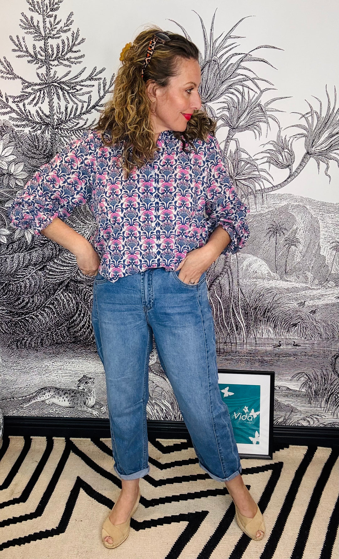 Caitlina Sidepatch Midstone Jean
