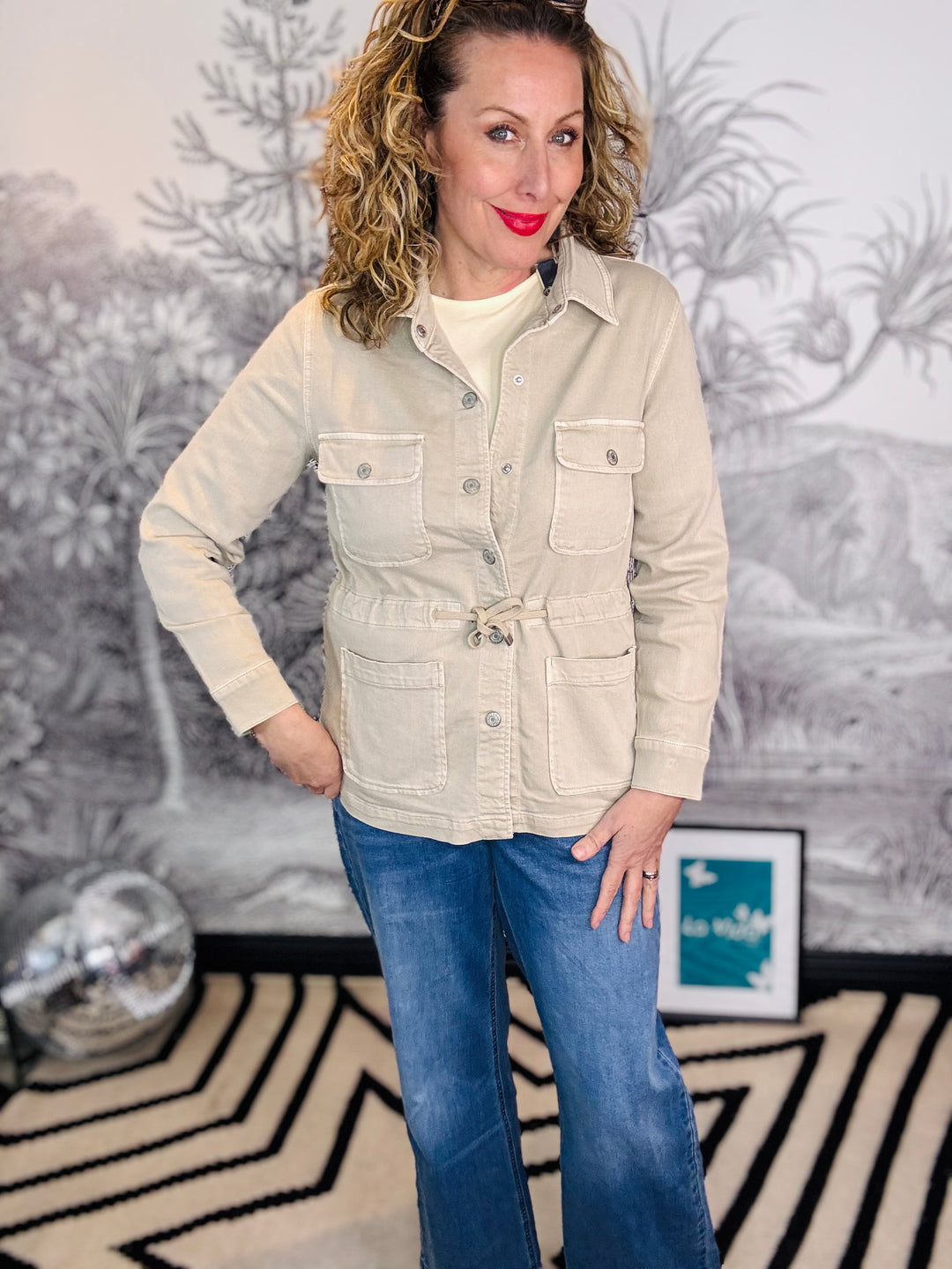 Robie Denim Jacket In Pebble