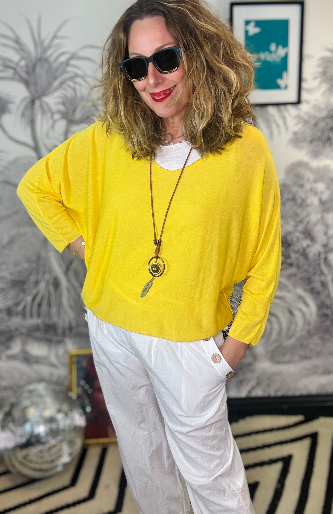 Lucy Summer Double Layer Top with Necklace