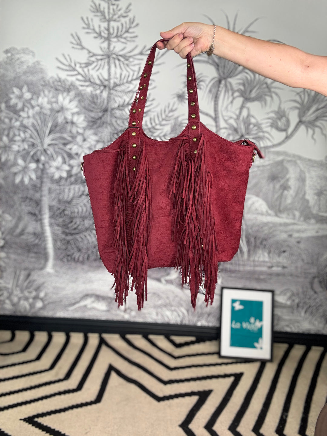 Ginni Big Stud Suedette Bag