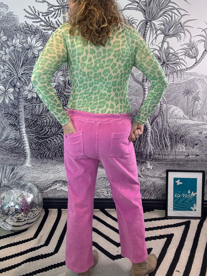 Carly Corduroy Button Pocket Wide Leg Trouser