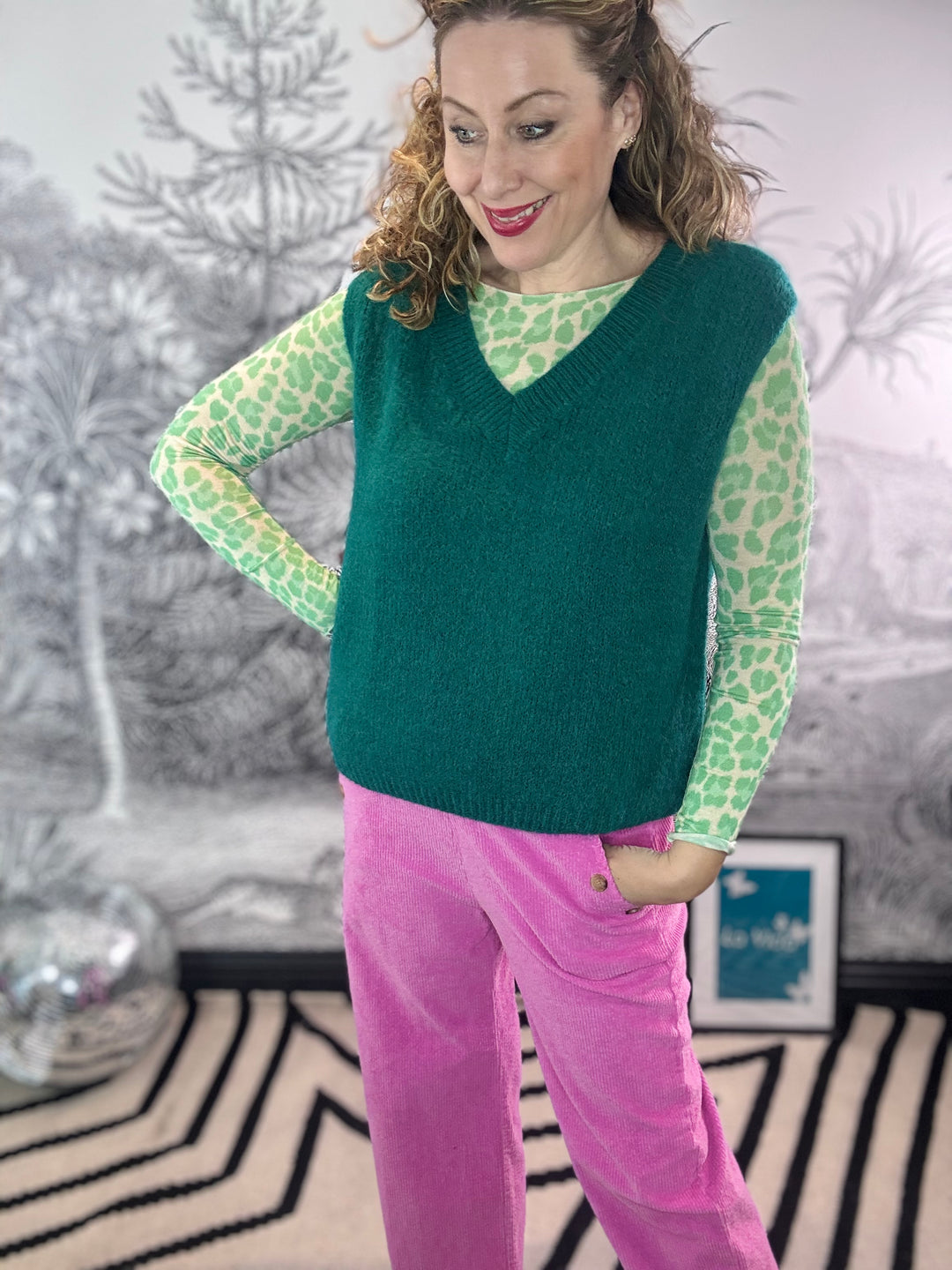 Veronica V-Neck Mohair Tank Top