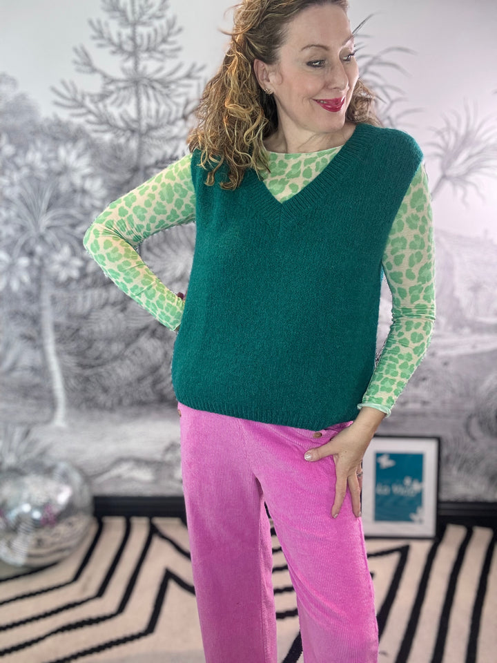 Veronica V-Neck Mohair Tank Top