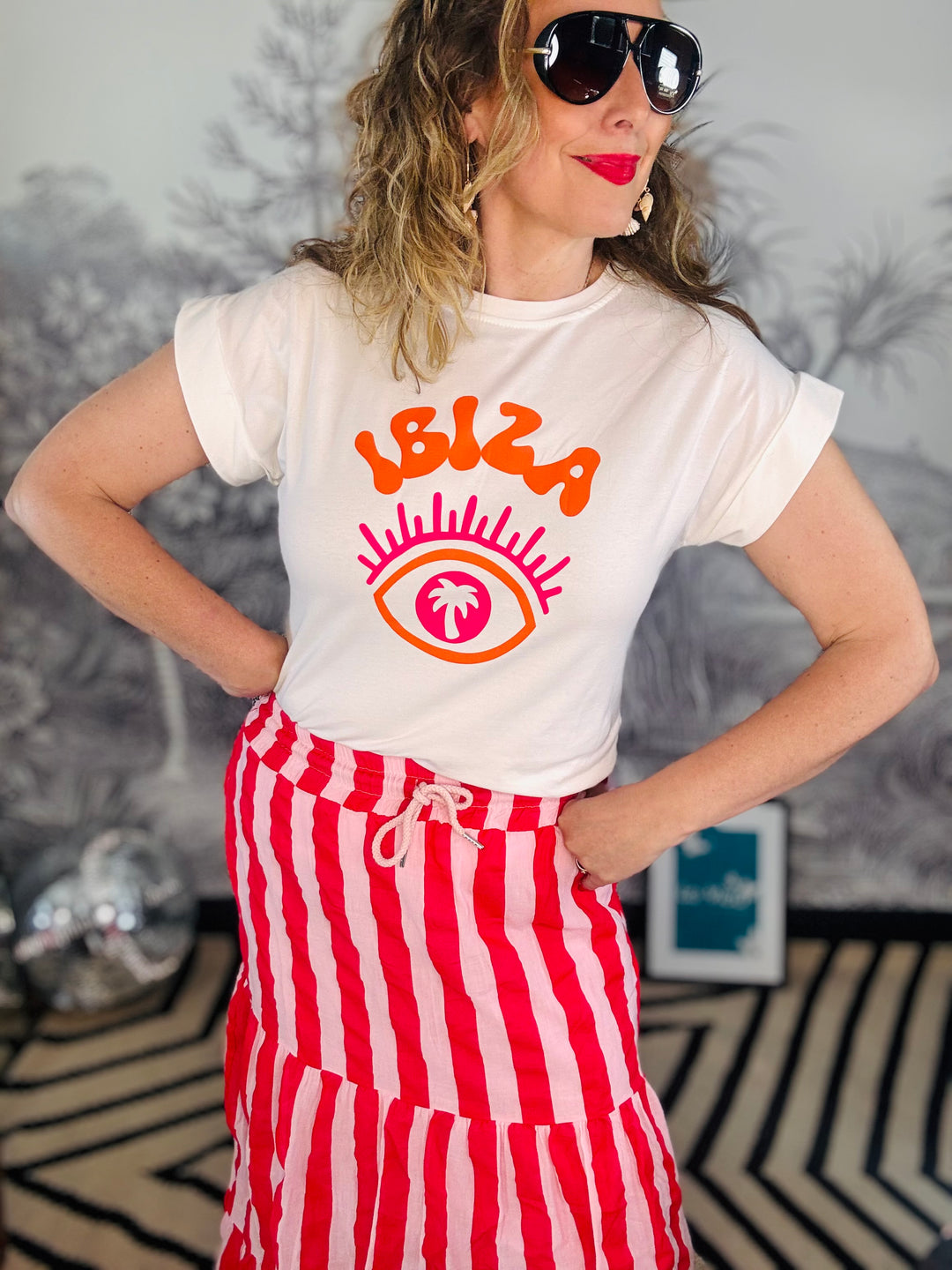 Ibiza Cotton T Shirt In White