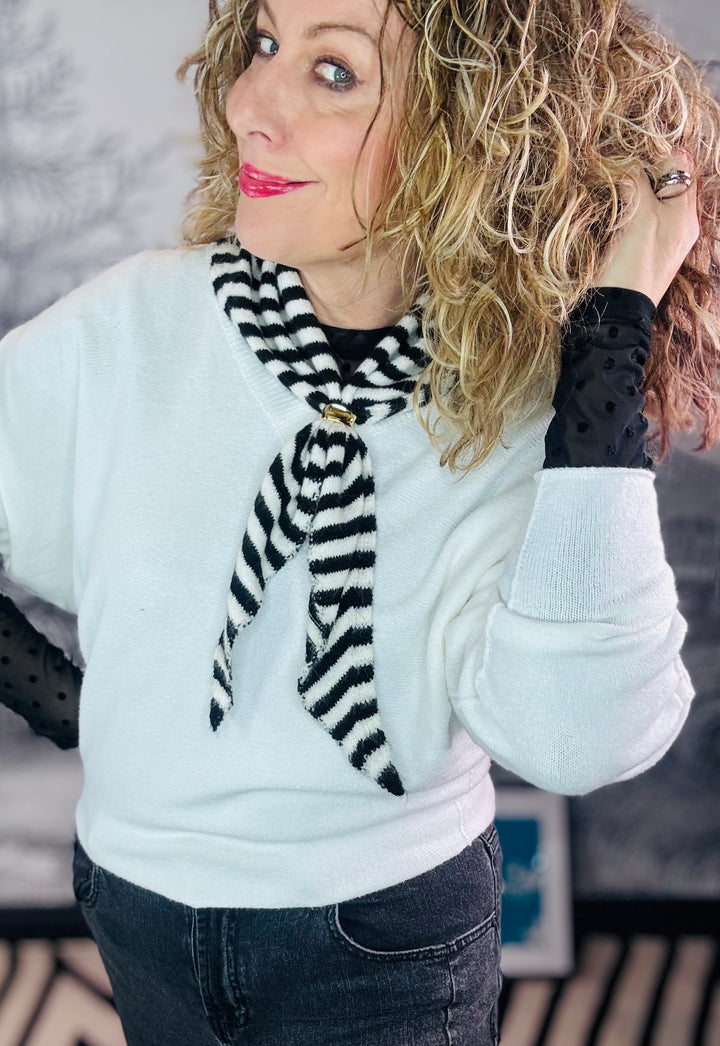 Nautique Stripe Triangle Neck Scarf