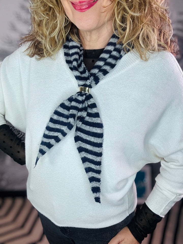 Nautique Stripe Triangle Neck Scarf