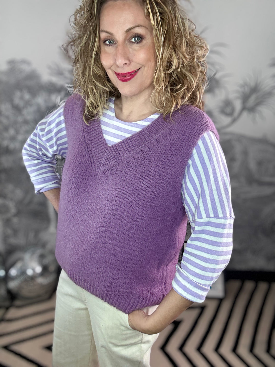 Veronica V-Neck Mohair Tank Top