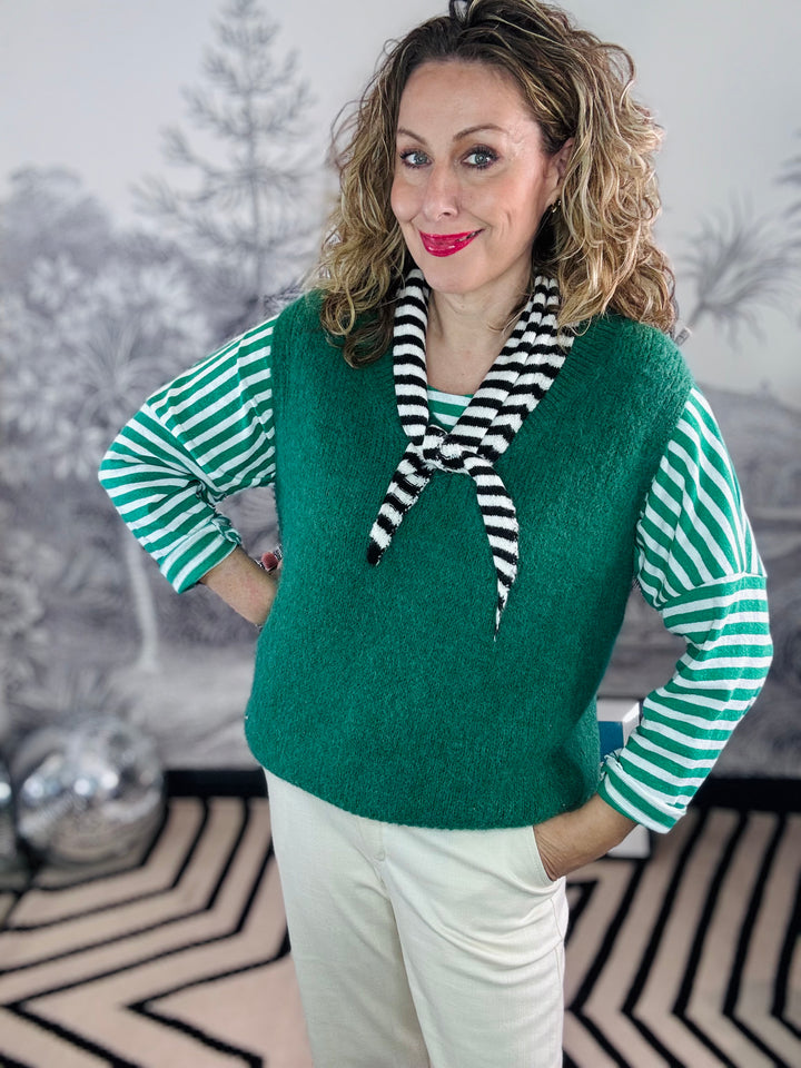 Nautique Stripe Triangle Neck Scarf