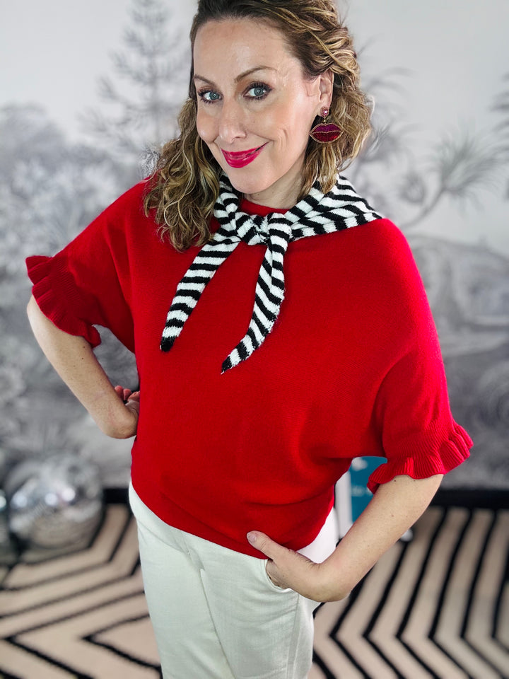 Nautique Stripe Triangle Neck Scarf
