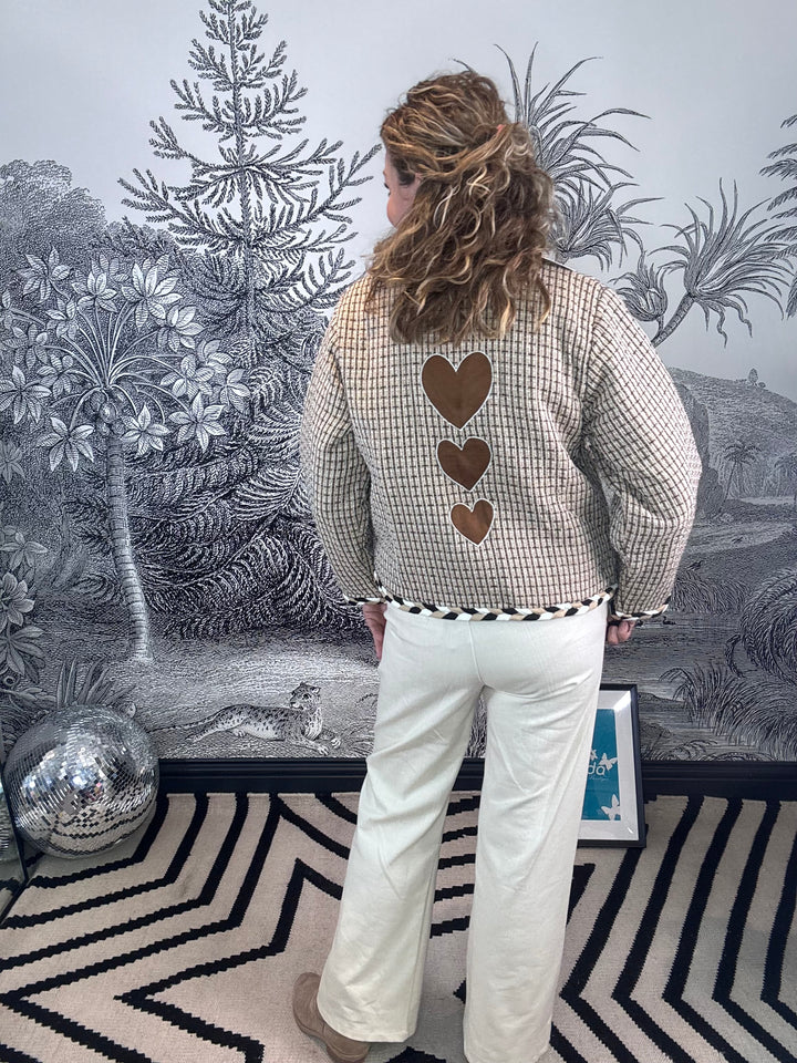 Heart tweed jacket