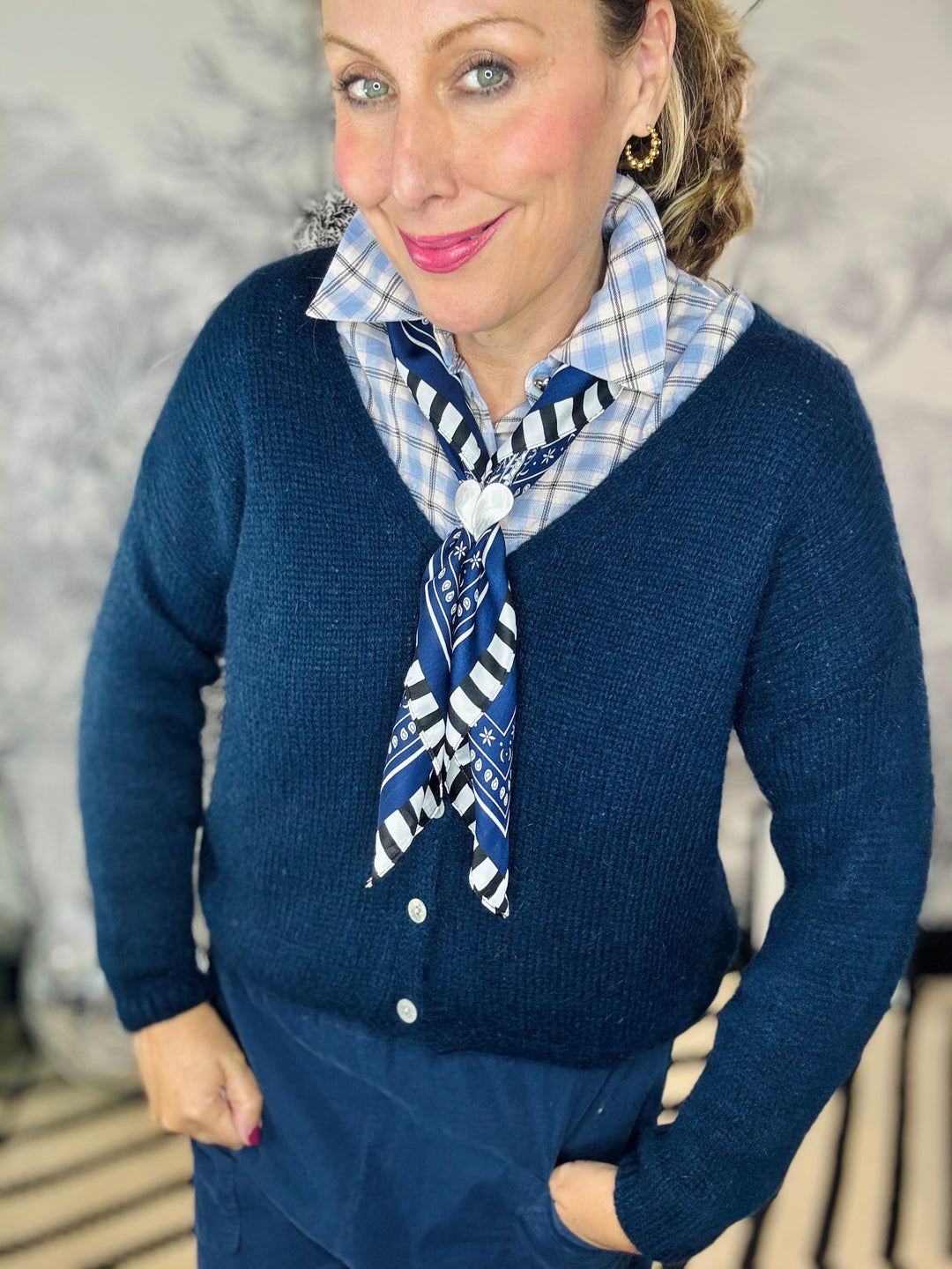 Vida Silver Heart Scarf Ring