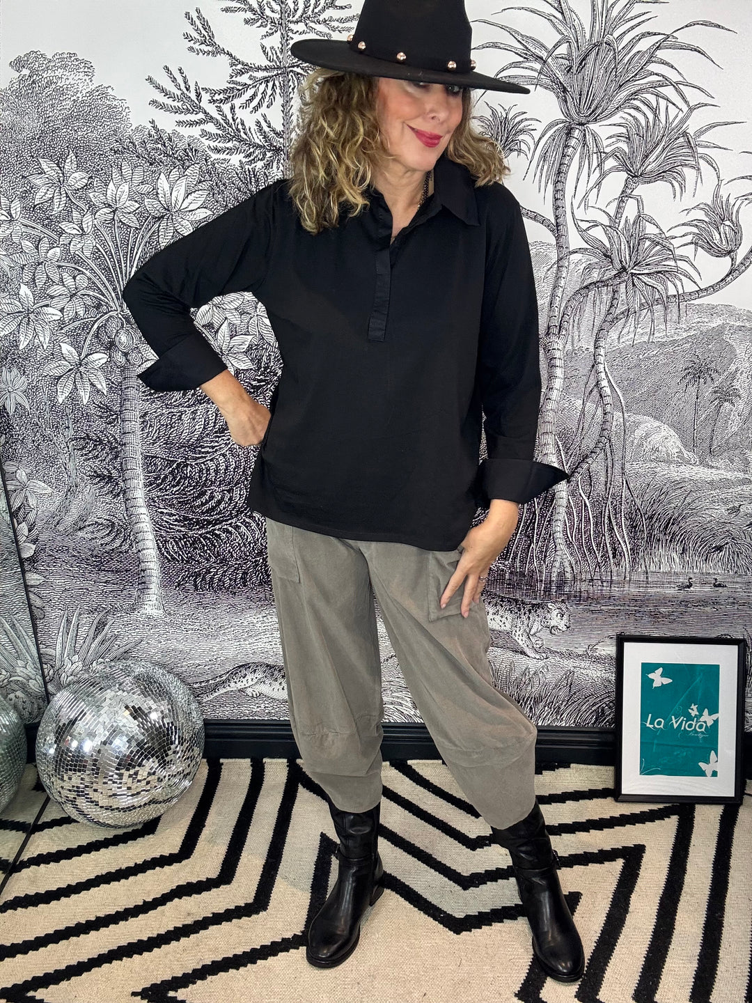 Emma Stretch Polo Top