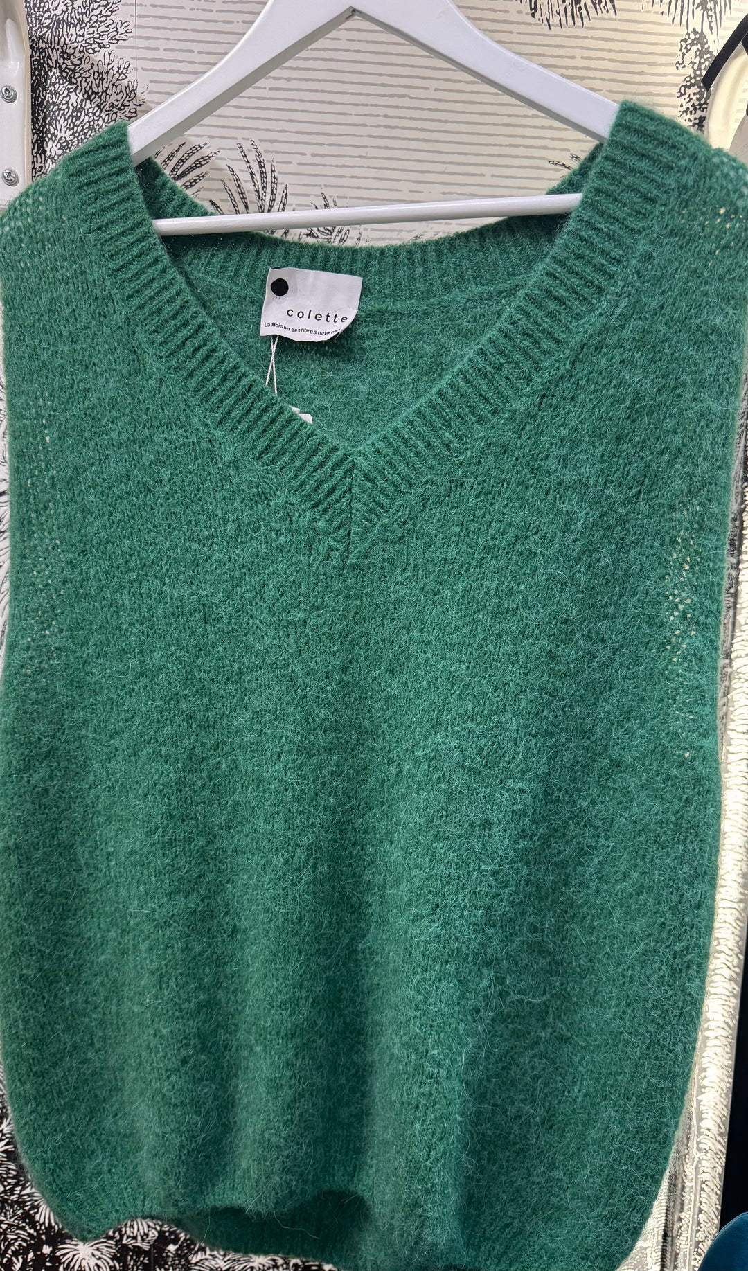 Veronica V-Neck Mohair Tank Top