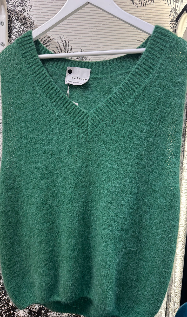 Veronica V-Neck Mohair Tank Top