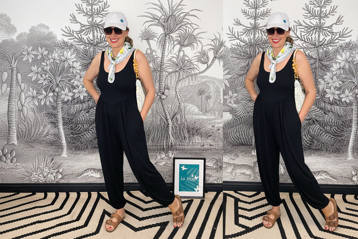 Rímini ribvest jersey perfect pull on harem jumpsuit