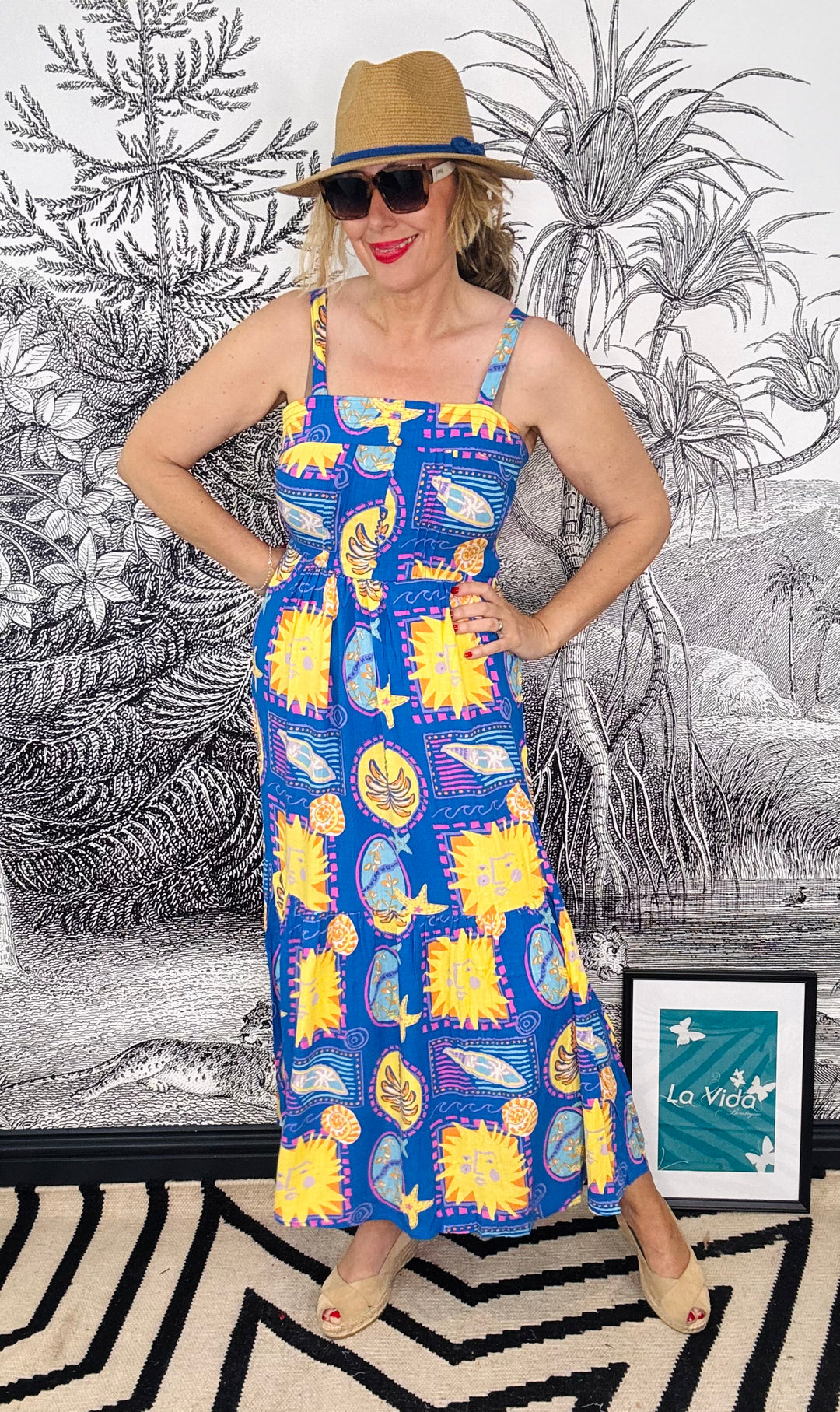 Summer Postcard Strappy Sun Dress