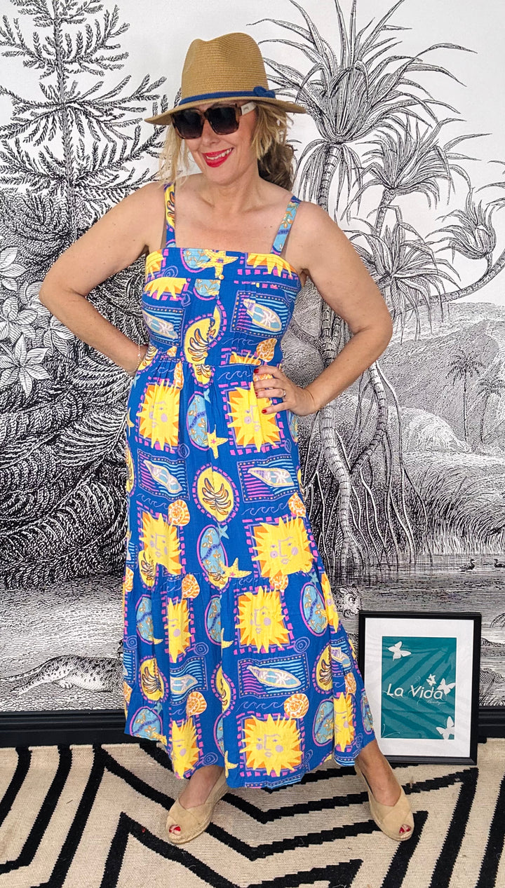 Summer Postcard Strappy Sun Dress