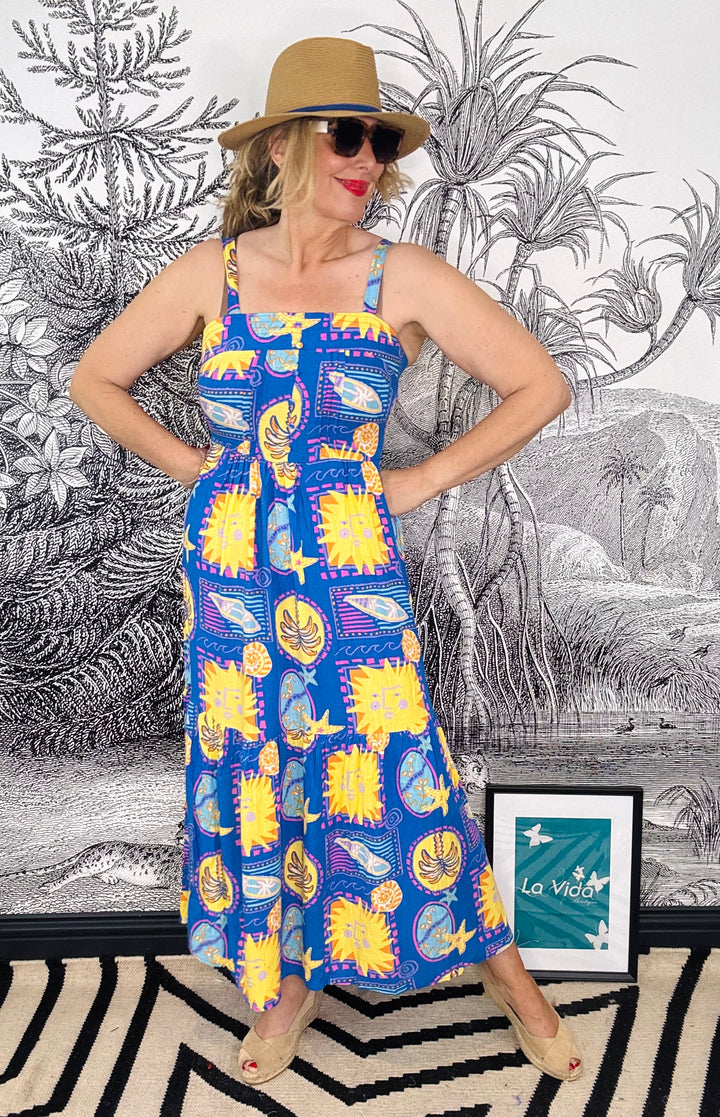 Summer Postcard Strappy Sun Dress