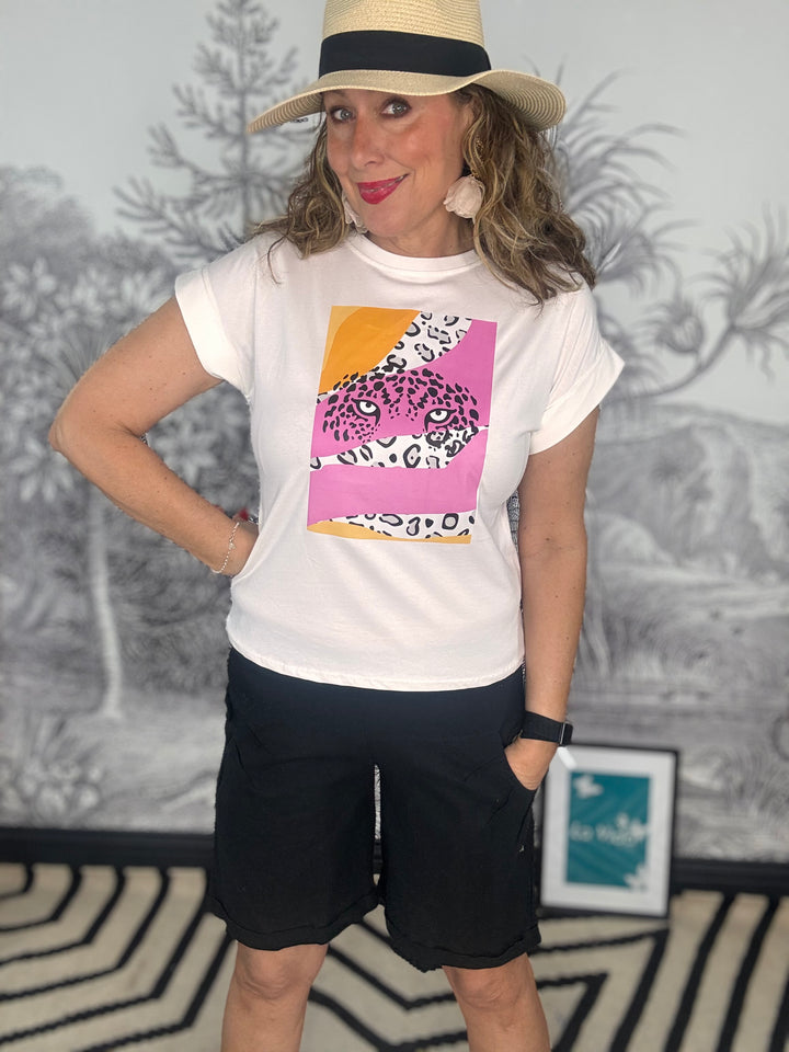 Neon Leopard T shirt