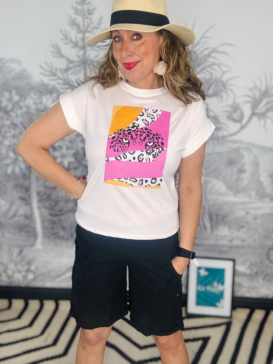 Neon Leopard T shirt