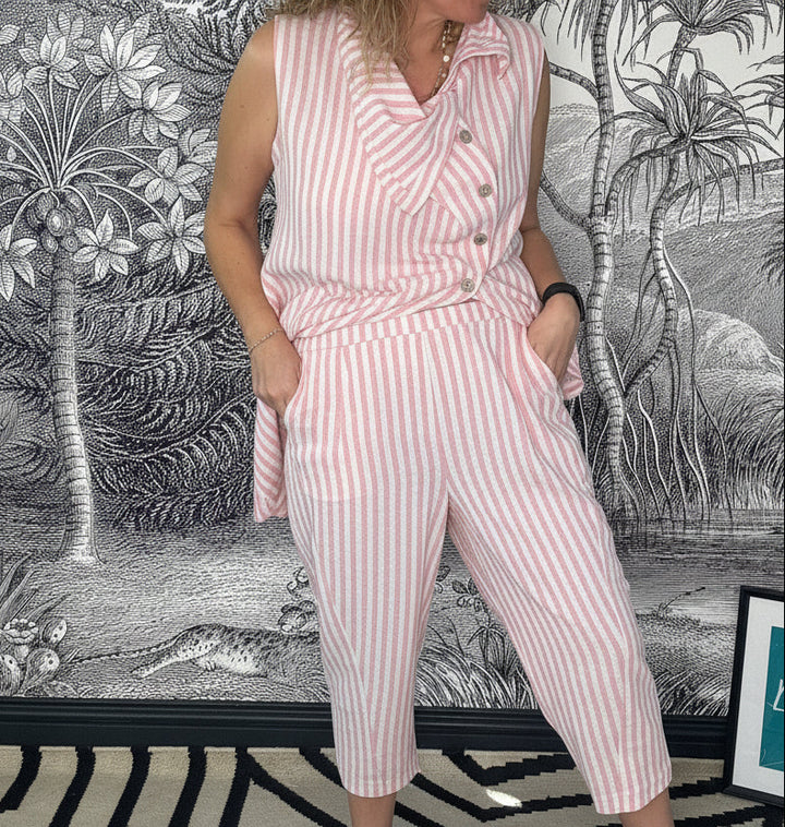 Salamanca Stripe Linen Blend Trousers