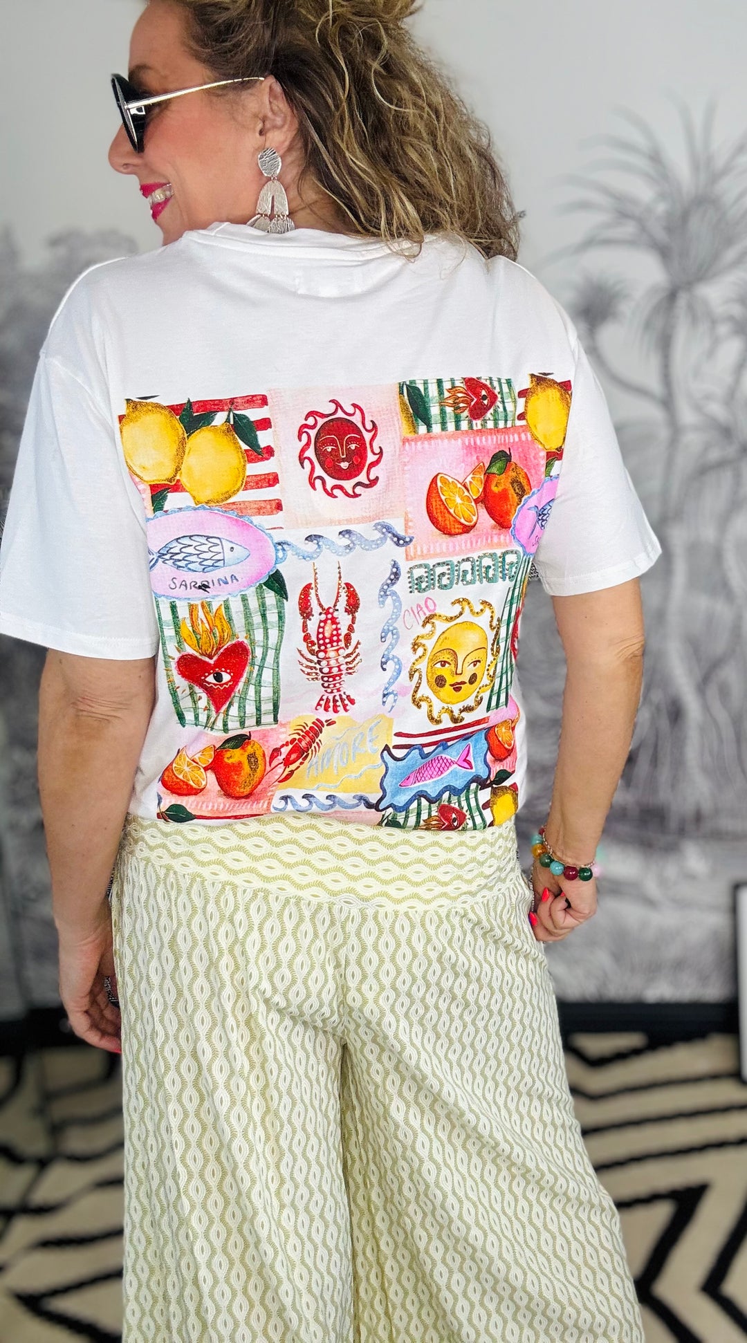 Summer Sun Cotton Printed T Shirt
