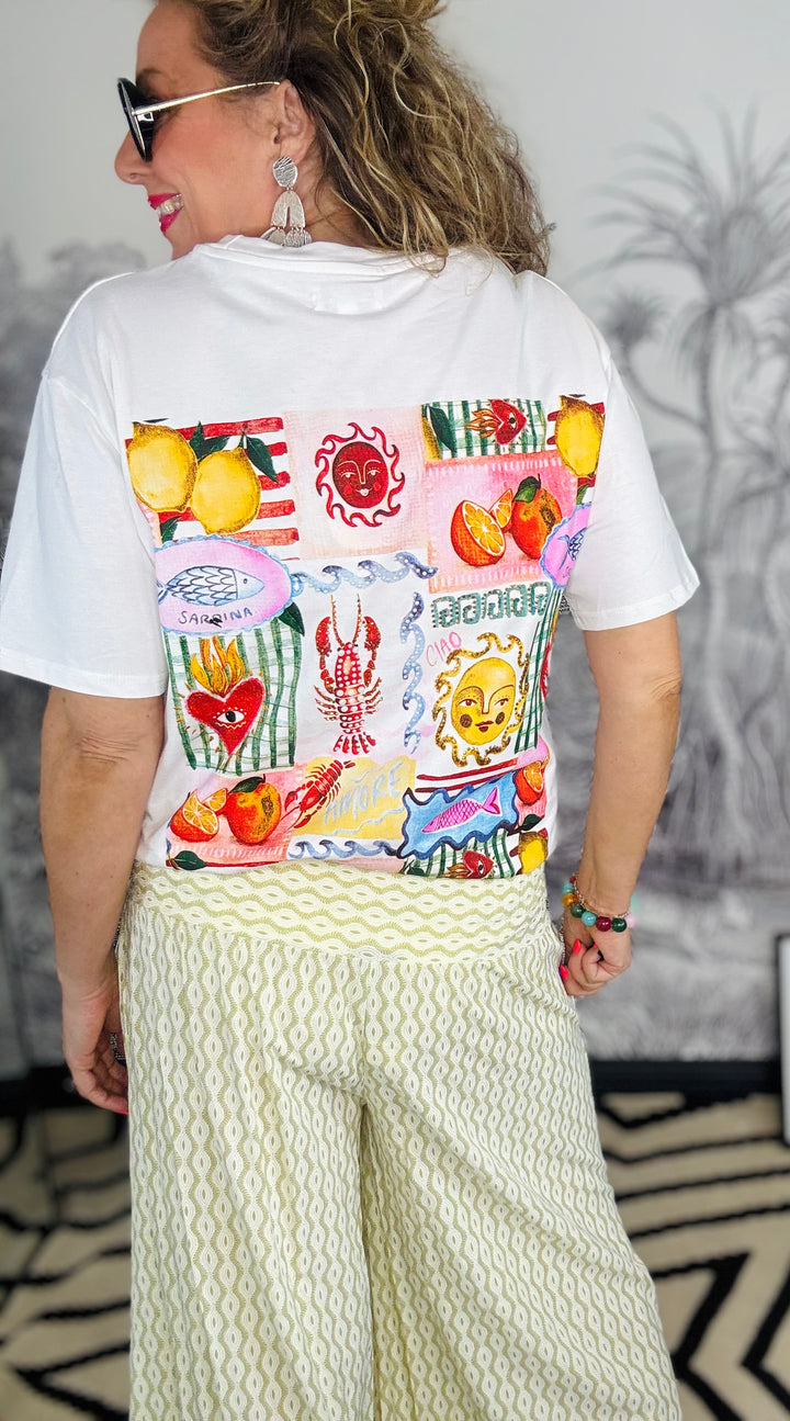 Summer Sun Cotton Printed T Shirt