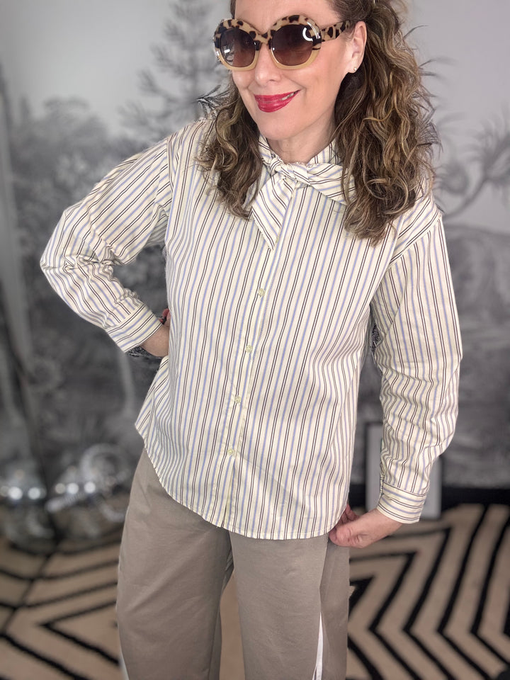 Suzy Striped Bow Shirt
