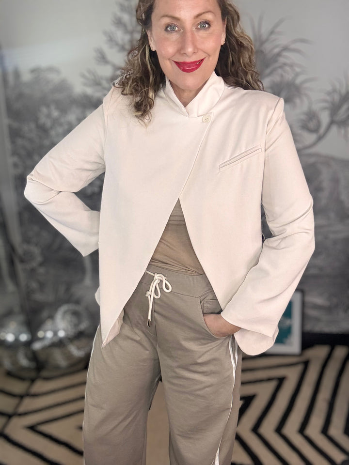 Anika Asymmetric Wrap Blazer